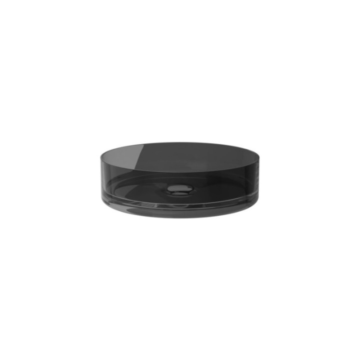 Umywalka nablatowa 36x10 cm maskownica czarny mat BESCO ENYA carbon grey UME-36-CGB