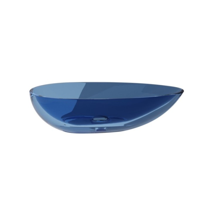 Umywalka nablatowa 60x35x15 cm maskownica czarny mat BESCO NEYA bez otw. blue wave UMN-60-BWB