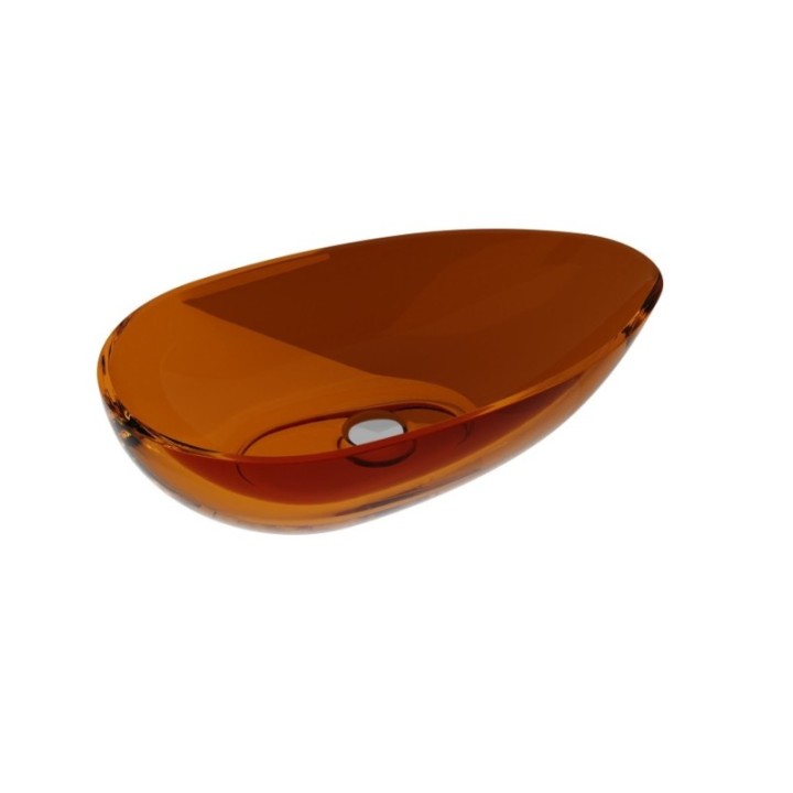 Umywalka 60x35x15 cm syfon chrom BESCO NEYA bez otw. earth rust UMN-60-ERC