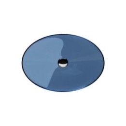 Umywalka 50x35x15 cm maskownica czarny mat BESCO ANYA bez otw. blue wave UMA-50-BWB