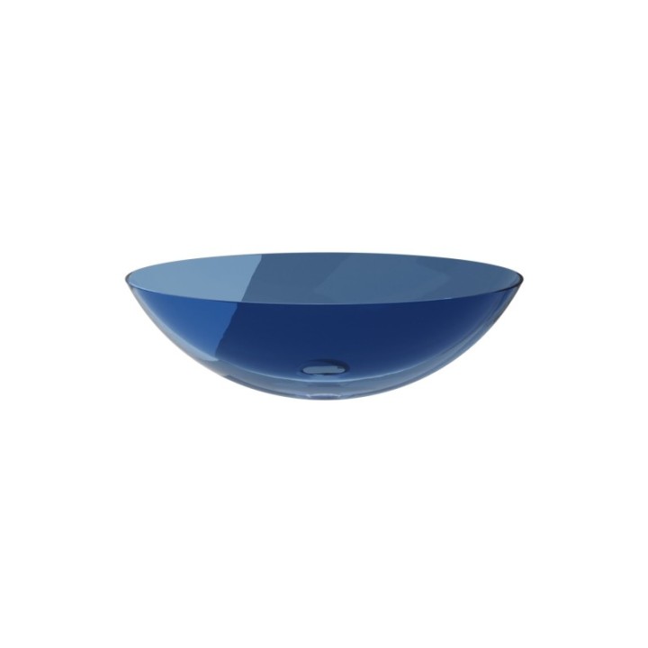 Umywalka 50x35x15 cm maskownica czarny mat BESCO ANYA bez otw. blue wave UMA-50-BWB