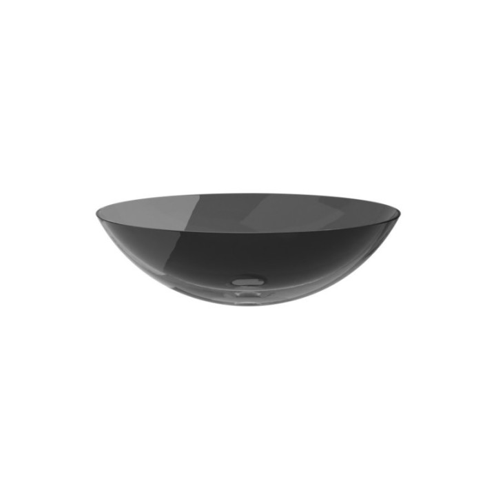 Umywalka 50x35x15 cm maskownica biała BESCO ANYA bez otw. carbon grey UMA-50-CGW