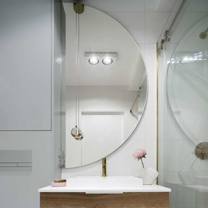 Lustro półokrągłe 1/2 fi 80 cm GIERADESIGN DIMIDIUM DIM/80