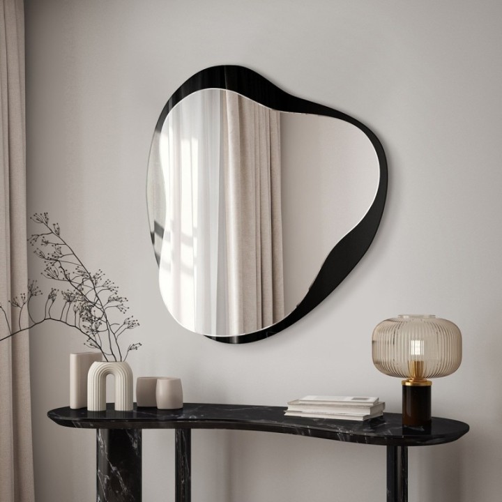 Lustro dekoracyjne 86x100 cm GIERADESIGN AMO czarne AMO/B/C