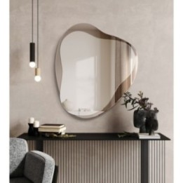Lustro dekoracyjne 78x90 cm GIERADESIGN AMO brązowe AMO/BR/B