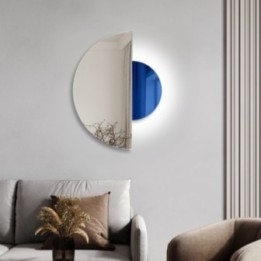 Lustro podświetlane 3000K 90x67,5 cm GIERADESIGN LUNA z włącznikiem niebieskie LNA/LED/BL/90x67/3000K
