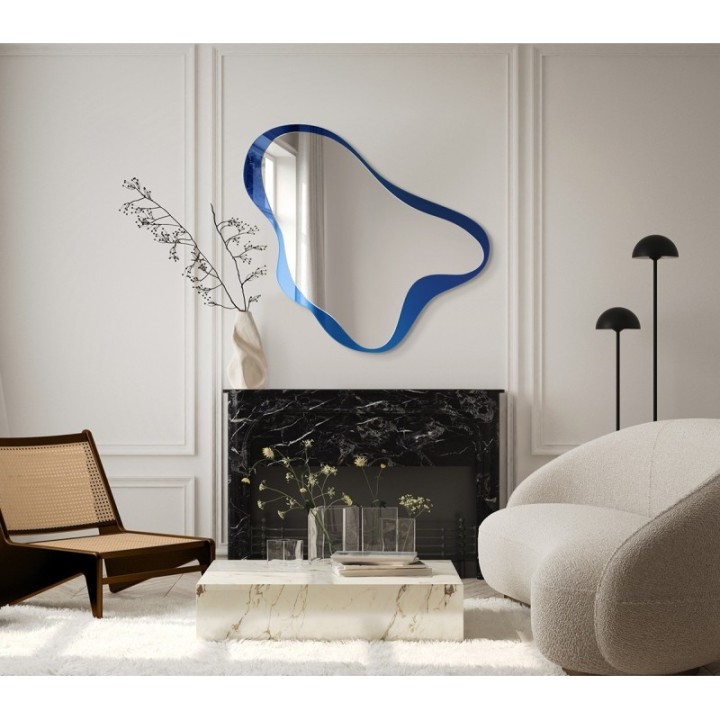 Lustro 97x90 cm GIERADESIGN OBSES niebieskie OBS/N/B