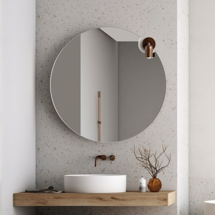 Lustro okrągłe z wycięciem na kinkiet 70 cm GIERADESIGN PICO PIC/O/70