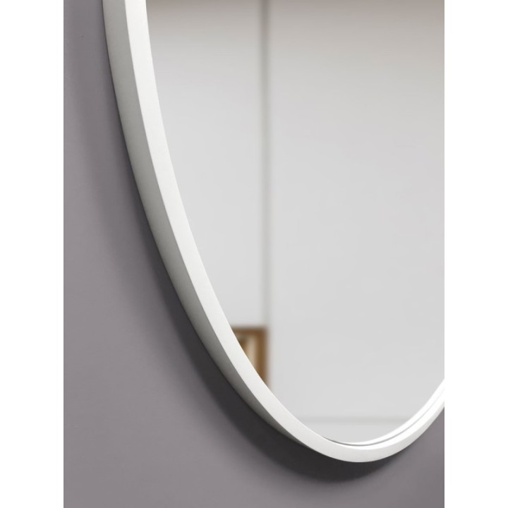 LUSTRO SCANDI – OKRĄGŁE W BIAŁEJ RAMIE 40cm GieraDesign SCD/W/40