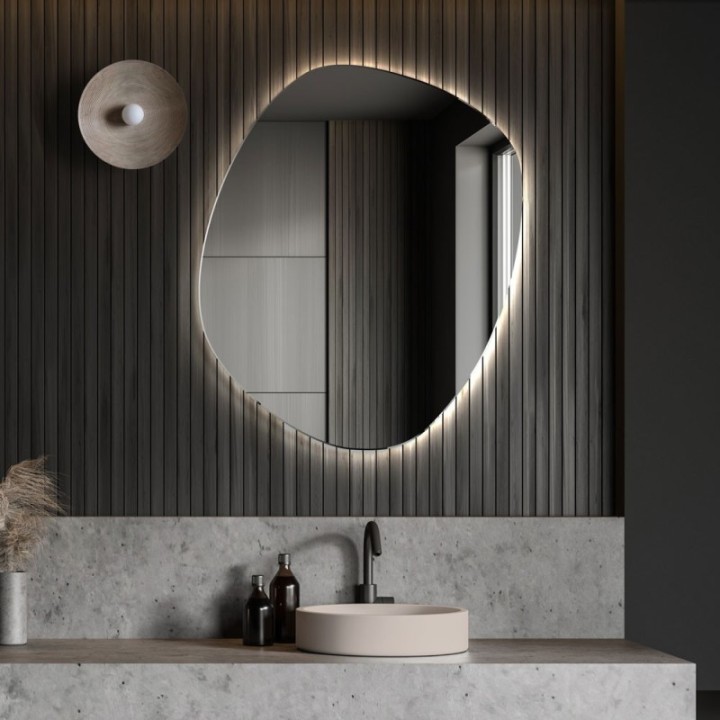Lustro podświetlane 60x71 cm GIERADESIGN ROCO 3000 K z włącznikiem ROC/LED/A/3000k