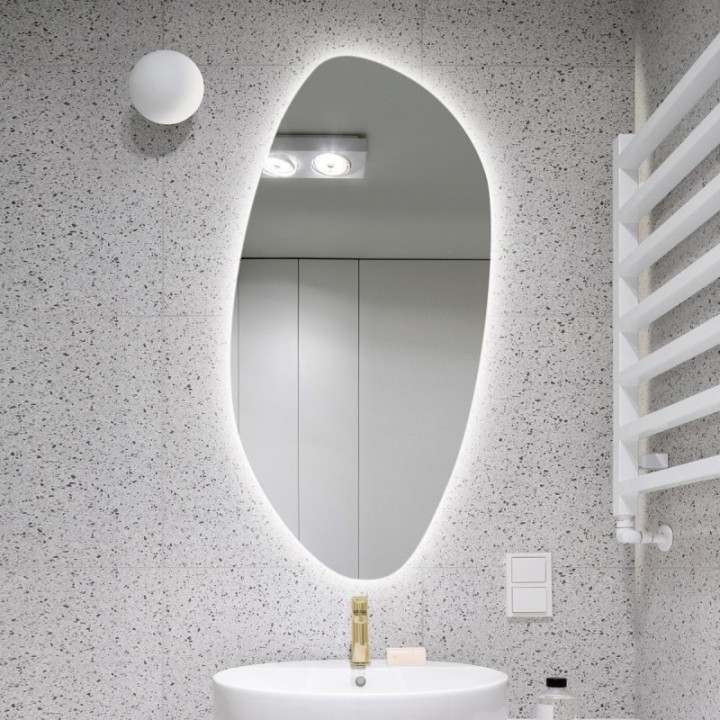Lustro podświetlane 50x100 cm GIERADESIGN ROCO ELONG 3000 K z włącznikiem ROC/EL/L/A/3000k