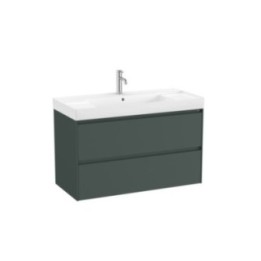 Zestaw łazienkowy UNIK z 2 szufladami 100x46x64,5 cm ROCA ONA ciemny zielony mat A851693513