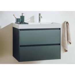 Zestaw łazienkowy UNIK z 2 szufladami 80x46x64,5 cm ROCA ONA prawy ciemny zielony mat A851690513
