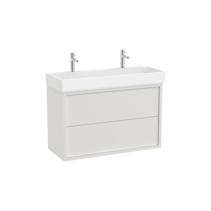 Zestaw szafka z umywalką UNIK z 2 szufladami 100x43x60 cm ROCA TURA biały mat A852036558