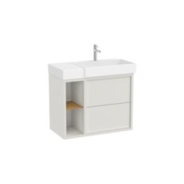 Zestaw szafka z umywalką UNIK z 2 szufladami 80x43x60 cm ROCA TURA wersja prawa biały mat A852027558