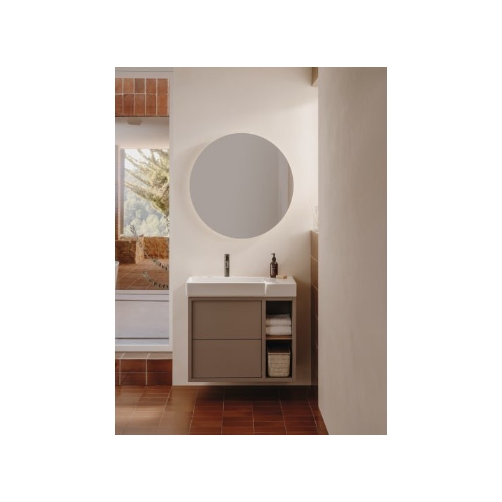 Zestaw szafka z umywalką UNIK z 2 szufladami 80x43x60 cm ROCA TURA wersja lewa szlachetny szary A852028559