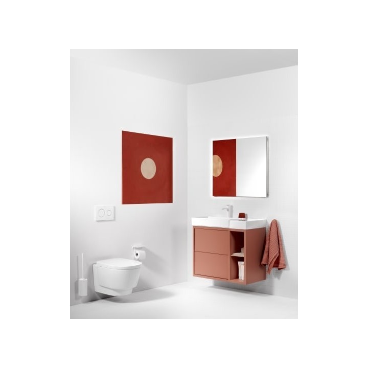 Zestaw szafka z umywalką UNIK z 2 szufladami 80x43x60 cm ROCA TURA wersja lewa terakota A852028560