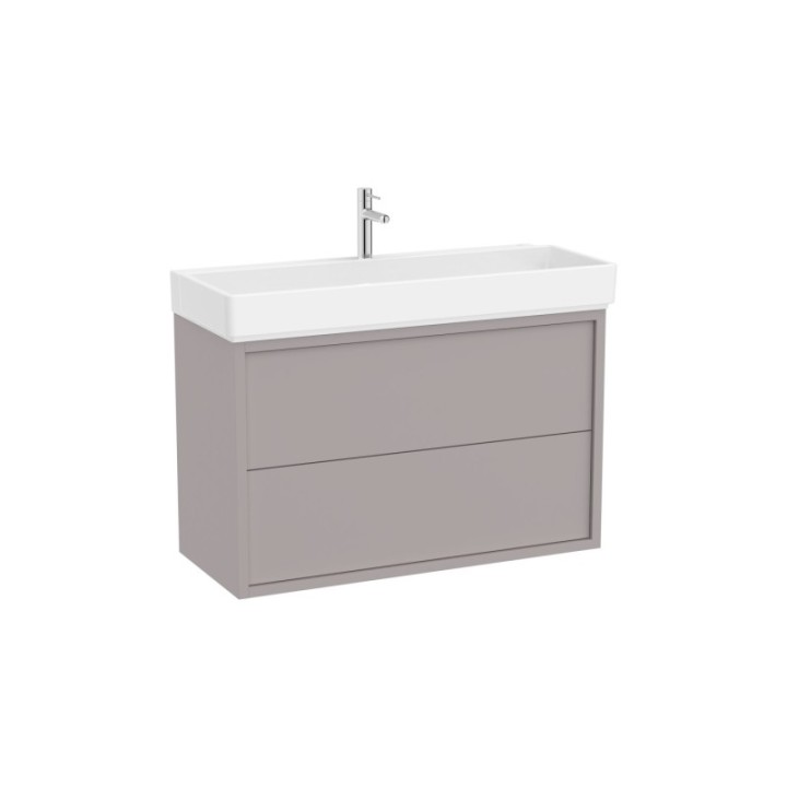 Zestaw szafka z umywalką UNIK z 2 szufladami 100x43x60 cm ROCA TURA szlachetny szary A852035559