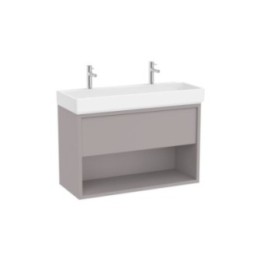 Zestaw szafka z umywalką UNIK z 1 szufladą 100x43x60 cm ROCA TURA z 2 otw. szlachetny szary A852038559