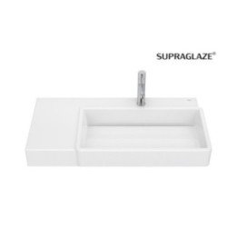 Umywalka ścienna 80x43x15 cm ROCA TURA prawa z otw. supraglaze A327696S00