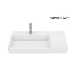 Umywalka ścienna 80x43x15 cm ROCA TURA lewa z otw. supraglaze A327697S00