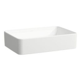 Umywalka nablatowa 55x38 cm LAUFEN SAVOY bez otw. z przelewem biała H8169440001091