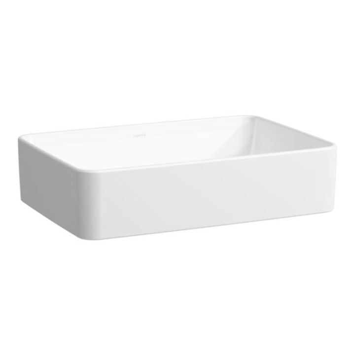 Umywalka nablatowa 55x38 cm LAUFEN SAVOY bez otw. z przelewem biała H8169440001091