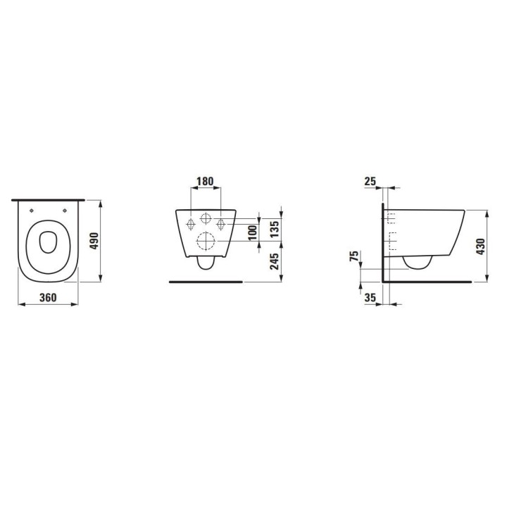 Miska WC silent flush 370x545 mm LAUFEN KARTELL rimless biała H8213310000001