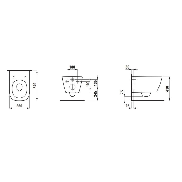 Miska WC silent flush 370x545 mm LAUFEN KARTELL rimless biała H8213310000001