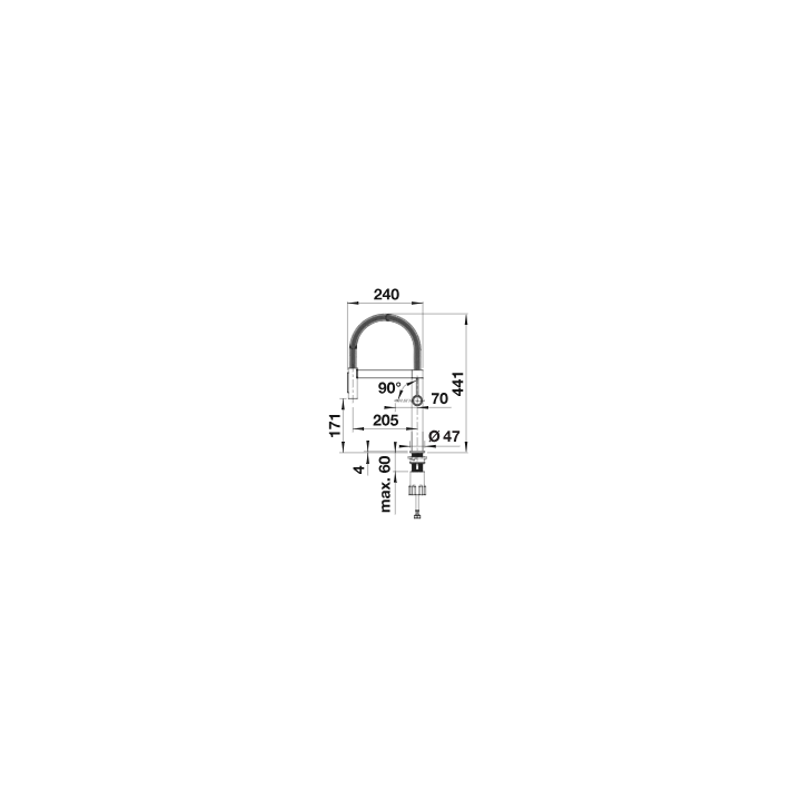 Bateria kuchenna wysokociśnieniowa BLANCO CULINA-S II Mini Sensor PVD steel 527466