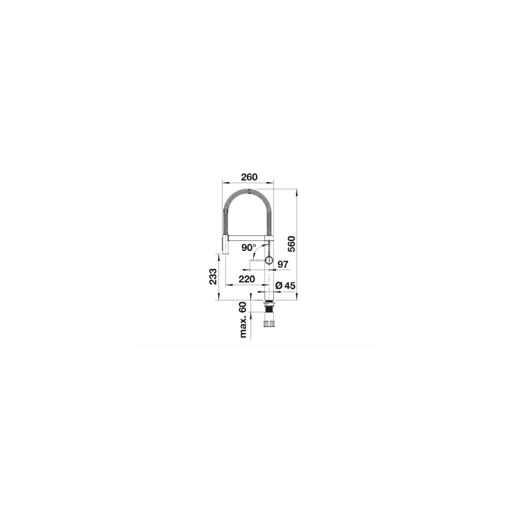 Bateria kuchenna wysokociśnieniowa BLANCO CULINA-S II Sensor PVD steel 527462