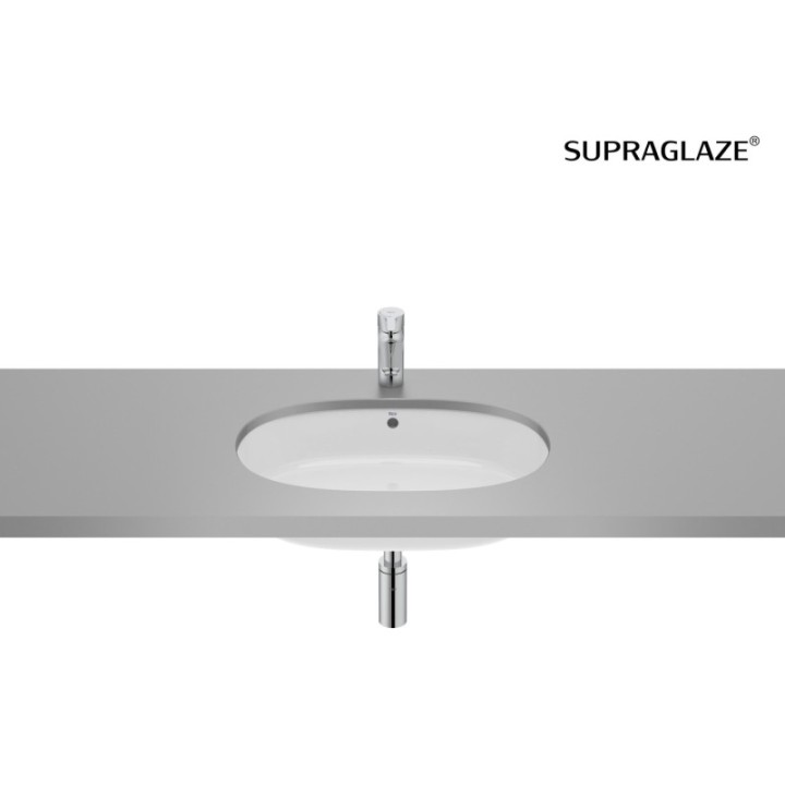 Umywalka podblatowa owalna 55x35 cm ROCA GAP bez otw. supraglaze A3270YCS00