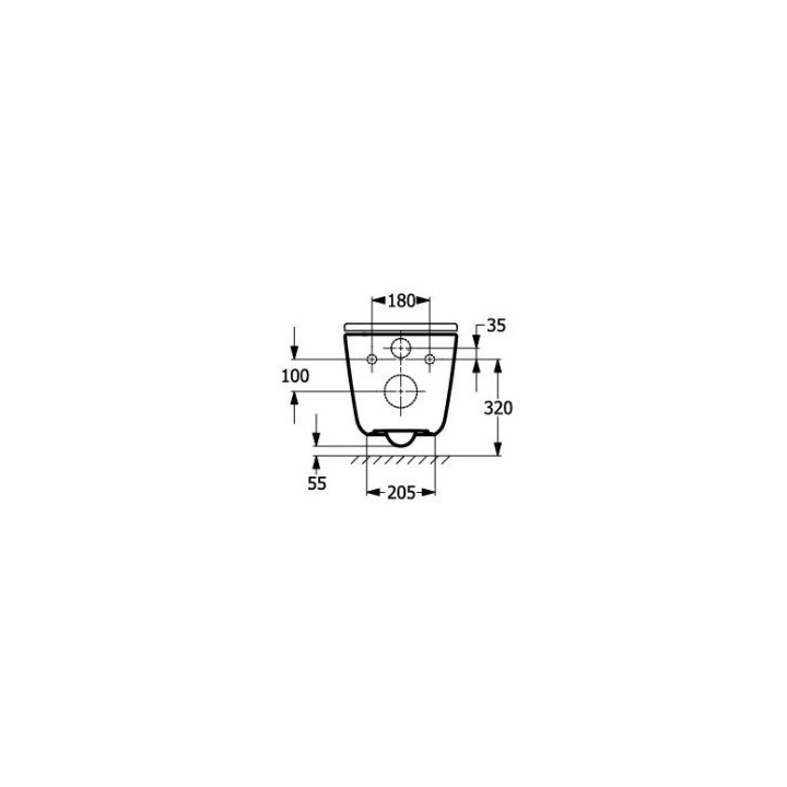 Miska WC podwieszana Rimless ROCA GAP SQUARE COMPACTO supraglaze A34647AS00