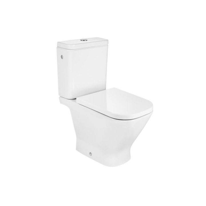 Miska WC do kompaktu Rimless 65 cm ROCA GAP SQUARE STANDARD biała A342479000