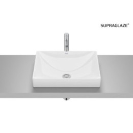 Umywalka blatowa Fineceramic 50x40 cm ROCA ONA bez otw. supraglaze A32768KS00