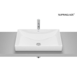Umywalka blatowa Fineceramic 60x40 cm ROCA ONA bez otw. supraglaze A32768MS00