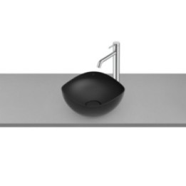 Umywalka nablatowa 37,5 cm ROCA OHTAKE bez otw. czarny mat A327A15080