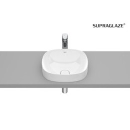 Umywalka blatowa 37x37 cm ROCA INSPIRA SOFT FINECERAMIC bez otw. supraglaze A32750RS00