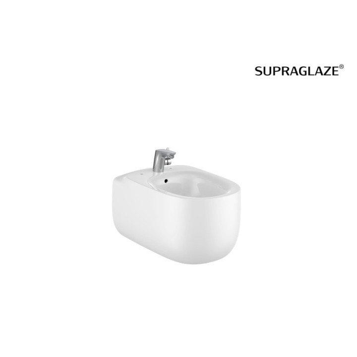 Bidet podwieszany z otworami pod pokrywę ROCA BEYOND supraglaze A3570B6S00