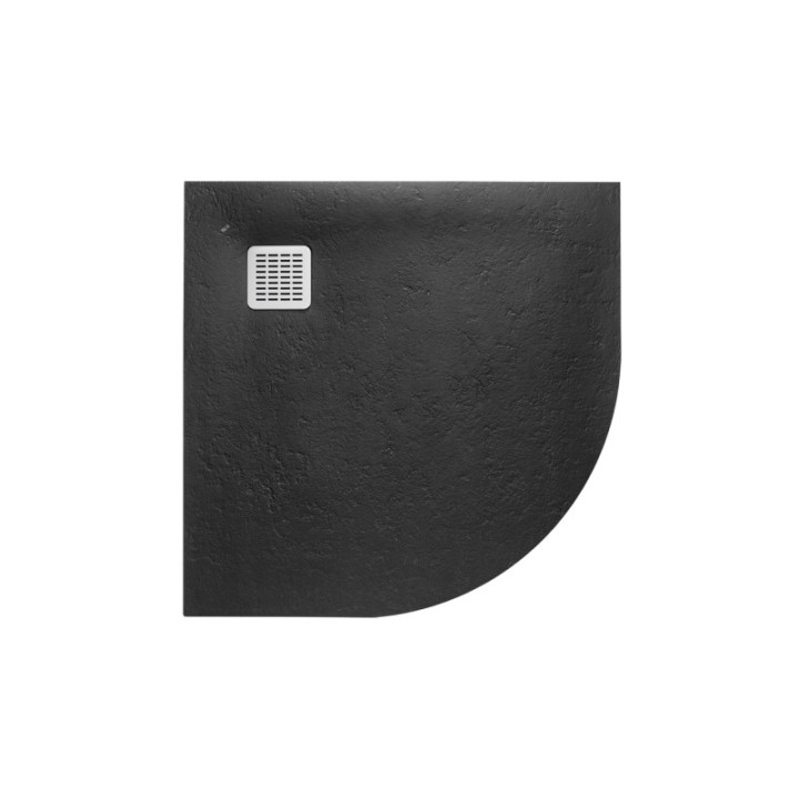 Brodzik półokrągły 90x90 cm ROCA TERRAN STONEX® czarny AP10538438401400