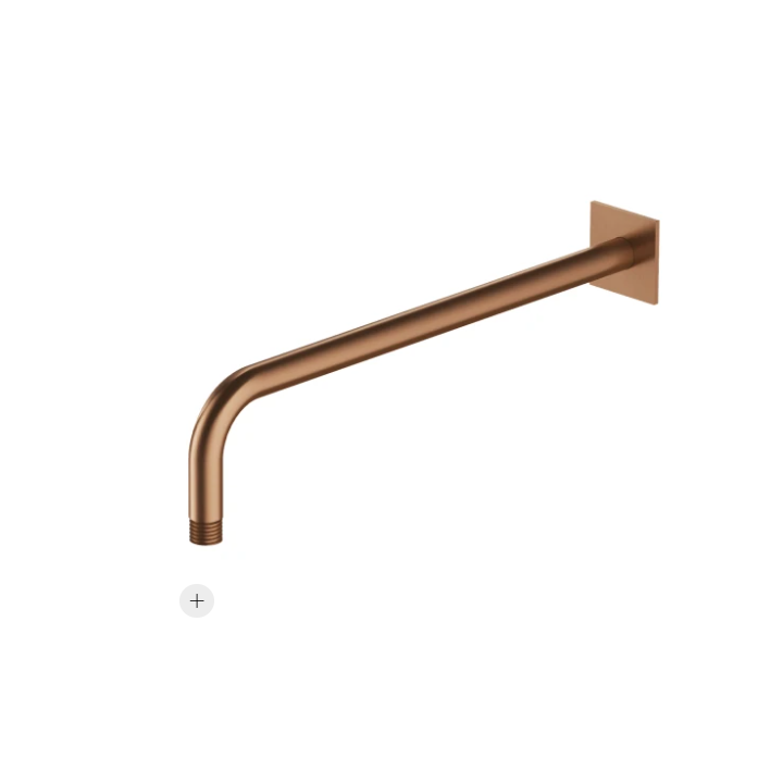Ramię prysznicowe ścienne 40 cm Omnires miedź szczotkowana RA01C/KCPB