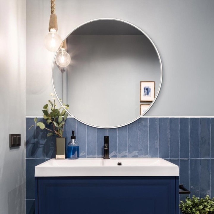 LUSTRO SCANDI – OKRĄGŁE W BIAŁEJ RAMIE 100cm GieraDesign SCD/W/100