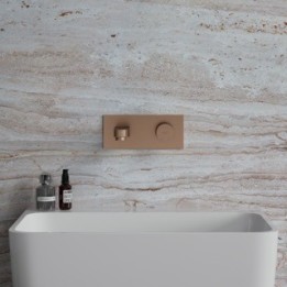 Bateria umywalkowa podtynkowa OMNIRES CONTOUR miedź szczotkowana CT8015CPB