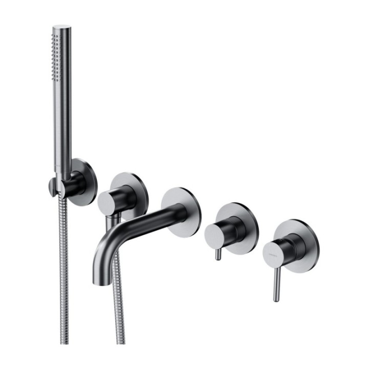 Bateria wannowa 5-otworowa podtynkowa OMNIRES Y nikiel Y1237-1SNI