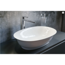 Umywalka nablatowa Laufen The New Classic owalna 550 x 380 mm bez otw. biała H8128530001091