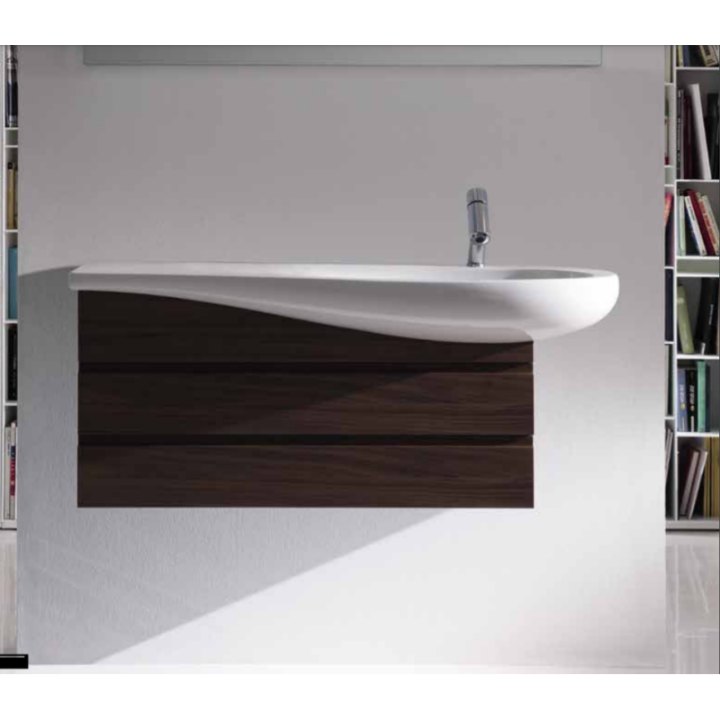 Umywalka ścienna Laufen IL Bagno Alessi One 1200 x 500 / 350 mm bez otw. biała LCC H8149744001091