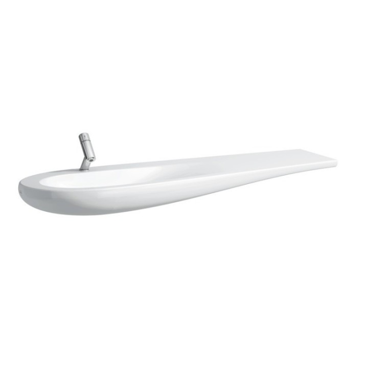 Umywalka ścienna Laufen IL Bagno Alessi One 1600 x 500 / 350 mm bez otw. biała LCC H8149714001091
