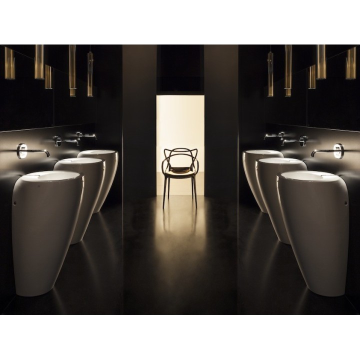 Monolityczna umywalka przyścienna Laufen IL Bagno Alessi One 520 x 530 mm z otw. biała LCC H8119714001041