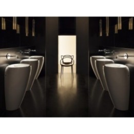 Monolityczna umywalka przyścienna Laufen IL Bagno Alessi One 520 x 530 mm bez otw. biała LCC H8119714001091