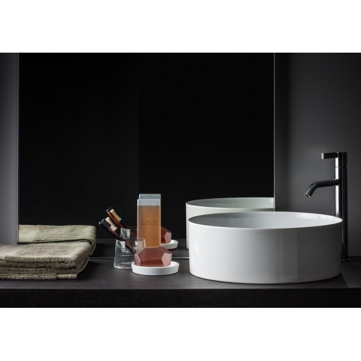 Umywalka nablatowa Laufen Living Square śr. 380 mm bez otw. biała H8114350001121